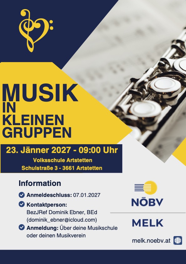 Flyer Musik in kleinen Gruppen